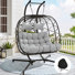 Balancelle d'extérieur / intérieure pour 2 personnes avec support, fauteuil suspendu double avec coussin et housse confortables