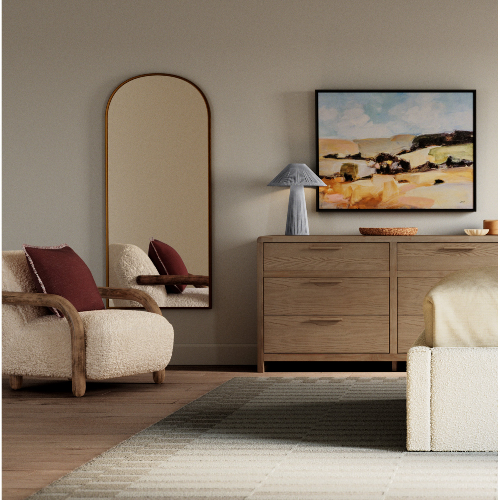 Chris Loves Julia x Loloi Bradley Ivory / Beige Area Rug, Rectangle 8'6" x 11'6"