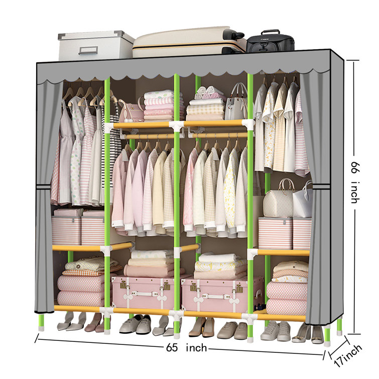 Durable 5 layer Closet Wardrobe Hanging Bag Handbag Storage Purse