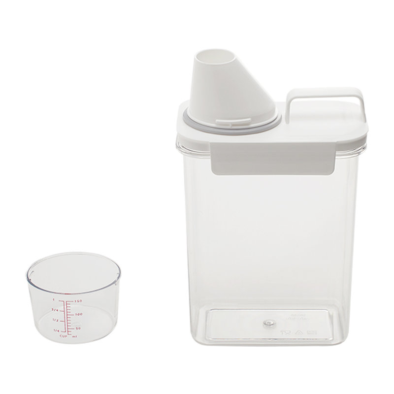 White Food Storage Container With Snap On Lid