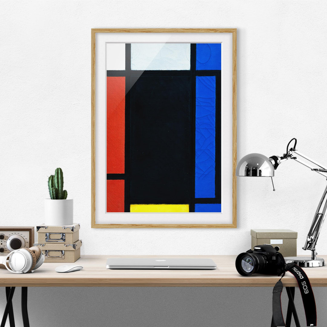 Gerahmter Kunstdruck Tableau No. 1 von Piet Mondrian