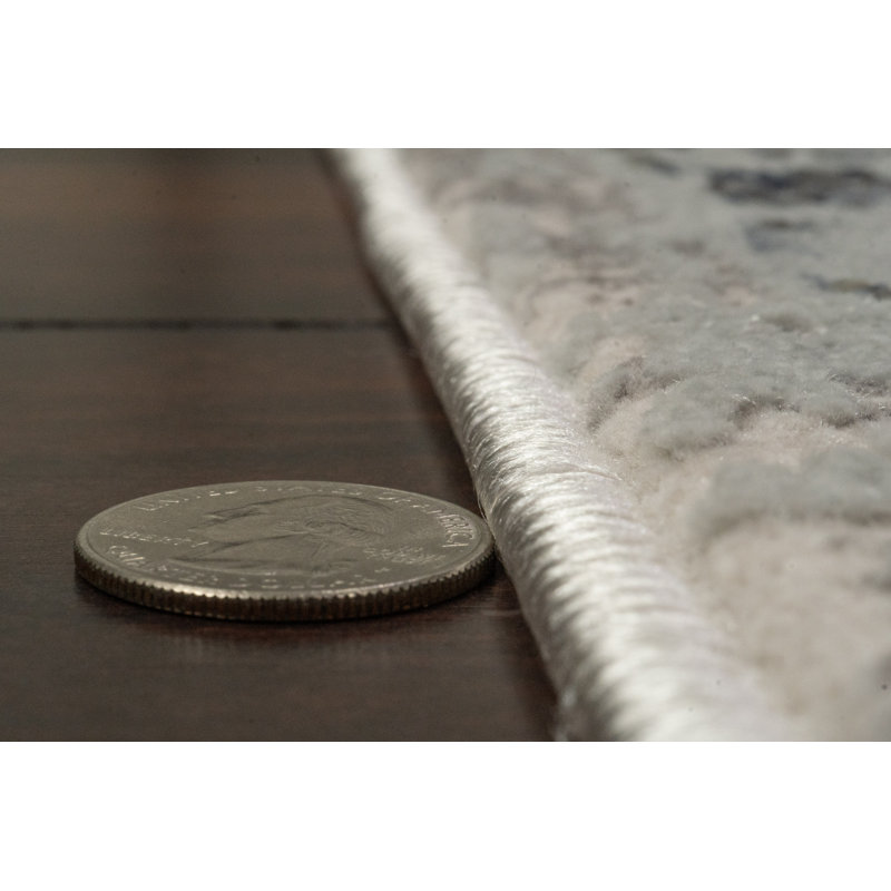 Tapis gris / bleu Felda, Tapis de couloir : 2 pi 2 po x 7 pi 7 po