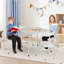 Ensemble de table et de chaises pliantes pour enfants, table d'activités carrée rembourrée avec 4 chaises rembourrées, structure en métal portative avec dispositifs de sécurité-112953269