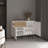 Tori 39" Wide Console Table With Two Cabinets, One Drawer And Four Shelves, White - Natural Oak