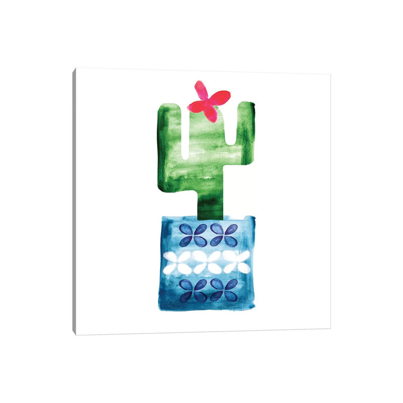 Colourful Cactus VI by Northern Lights - Wrapped Canvas Painting, 45.72 cm H x 45.72 cm W