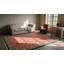 Tapis art déco rose antique