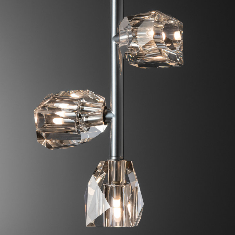 Gatsby 4 - Light Cluster Geometric Pendant, Sterling