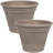 Pepinn 20" x 20" x 14.75" Round Polyresin Outdoor Planter Pot - Beige - Set of 2-661629325-593275874