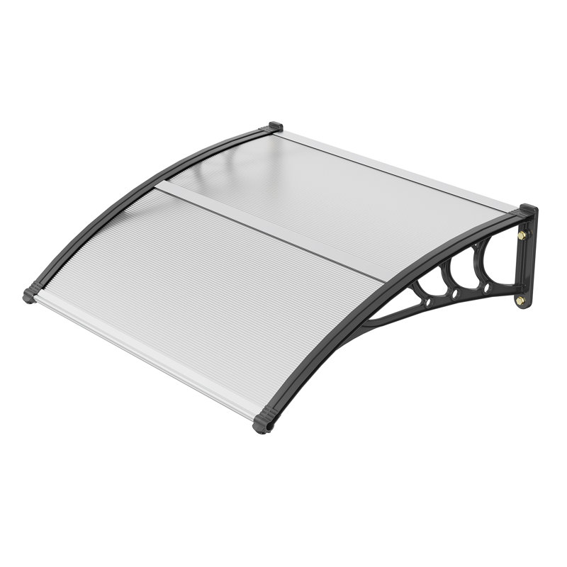 Auvent de porte rétractable en polycarbonate VEVOR, Clair, H 10,8 po x l 40 po x P 37,9 po