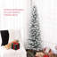 Artificial Christmas Tree With Snow Flocked Tips - 59.1"h & Quick Setup Pencil 263 Metal Stand
