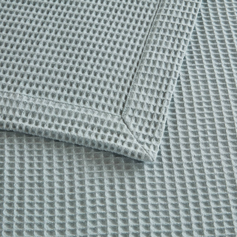 Couverture 100% coton Waffle Weave, Lit simple, Turquoise