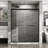 Shower Door 60 In. X 72 - Clear Tempered Glass, Matte Black, Fashionable 60"X72" Enclosure Superior