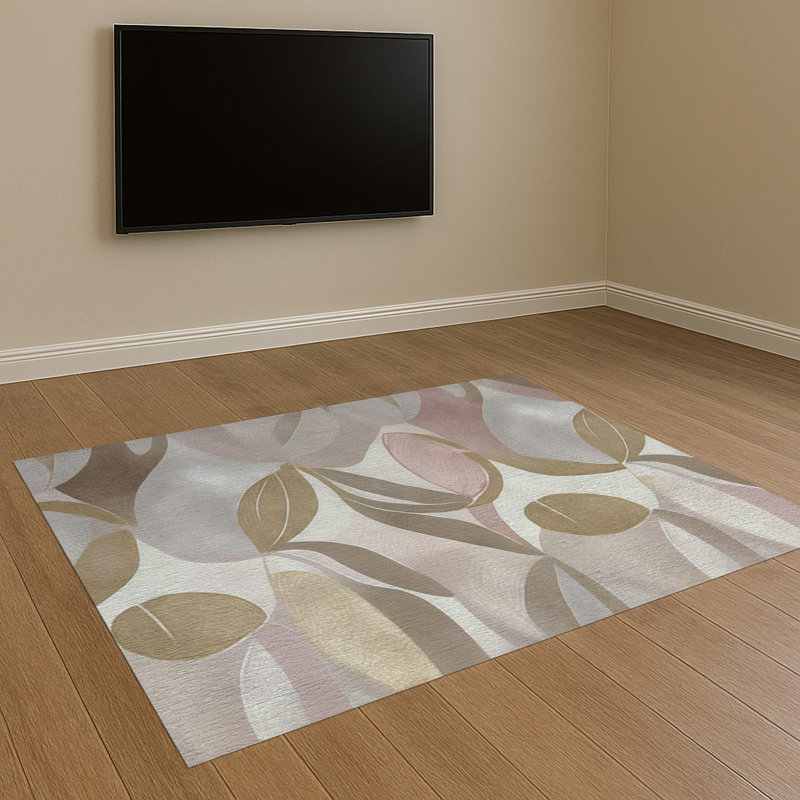 Floral Area Rug, Rectangle 140 x 200 cm