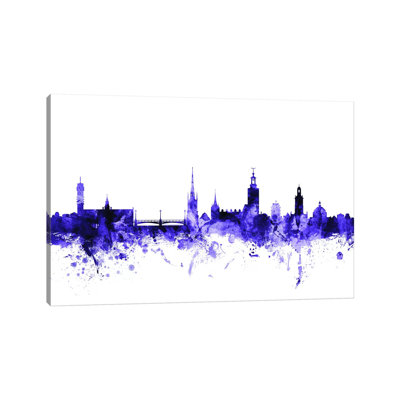 Stockholm, Sweden Skyline by Michael Tompsett - 1 Piece Wrapped Canvas Wall Art
