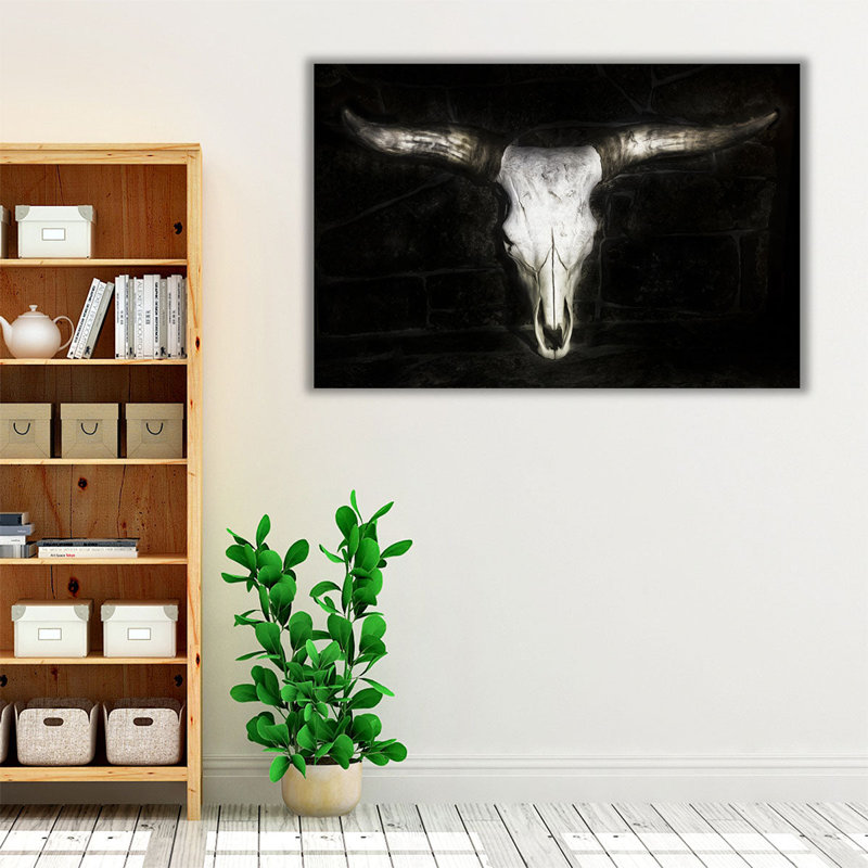 «Cow II», reproduction d'art sur toile, H 12 po x l 18 po