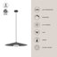 Luminaire suspendu à DEL conique simple Cruz-6121085