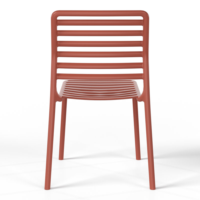 Chaise d'appoint de salle à manger Delron, Rouge