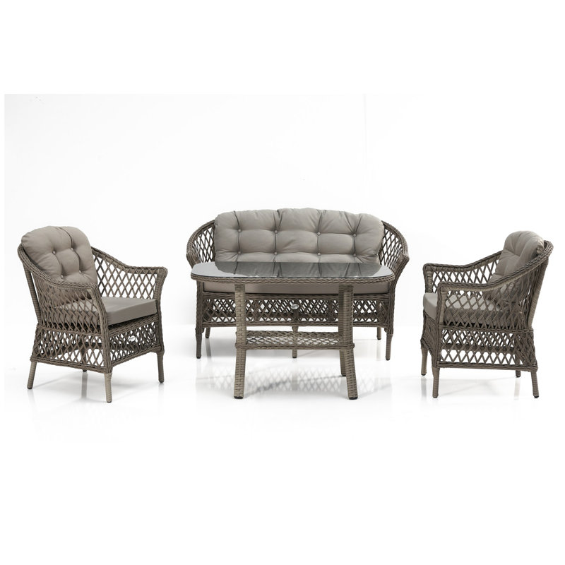 Divona Rectangular 5 - Person Dining Set