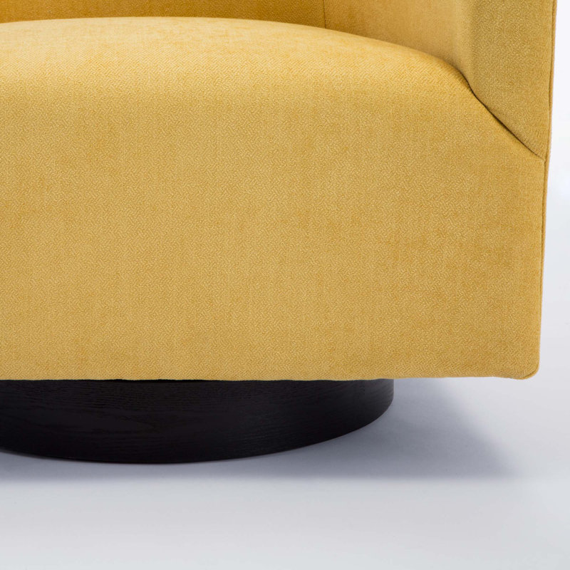 Chaise pivotante à base de bois, Doré