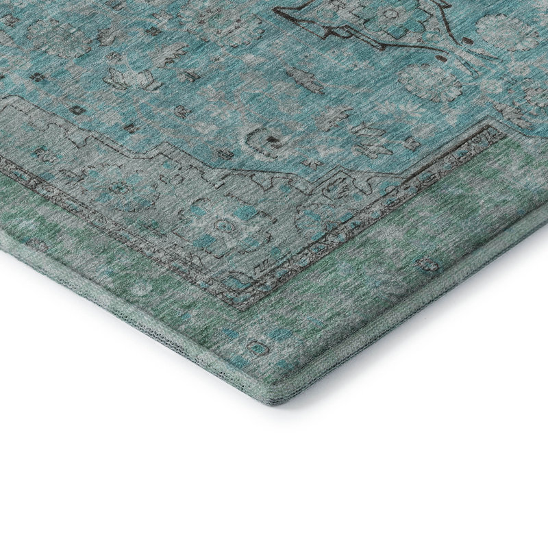 Premium Machine Washable Baford AMF1651 Global Rug, Rectangle 10' x 14'