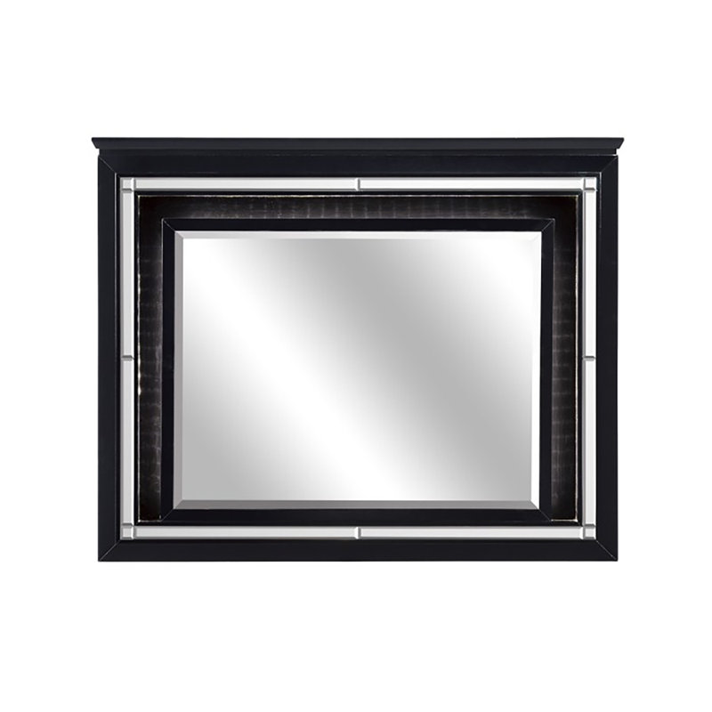 Miroir pour commode Difonzo, Noir