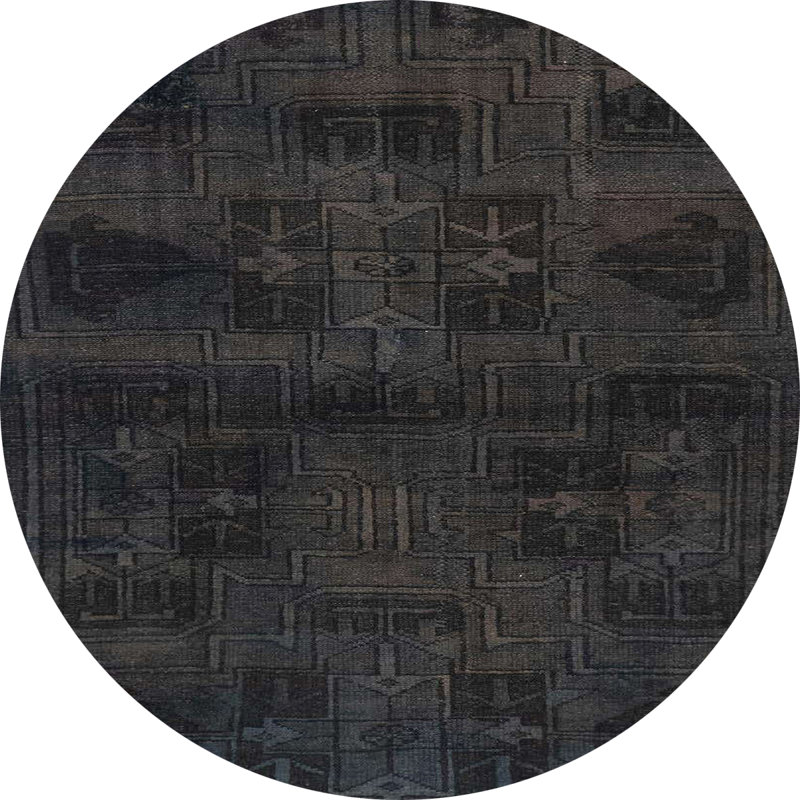 Abstract Indoor Rug, Round 6'