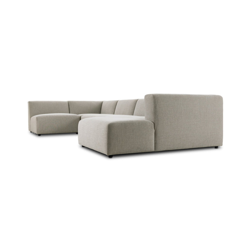 Lawndale Sectional, Napa Sandstone Polyester Blend, Right Hand Facing