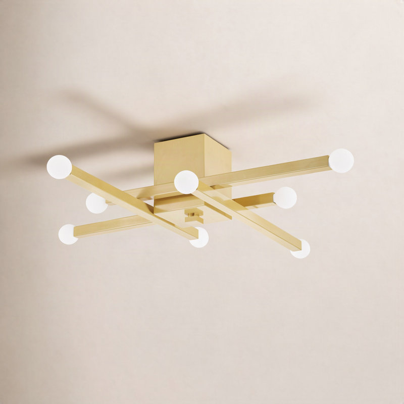 Peary Flush Mount, Aged Brass