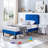 Aldora (Set of 2) Dark Blue Twin Size Upholstered Platform Bed Frame with Adjustable Headboard, No Box Spring Needed-1576754662