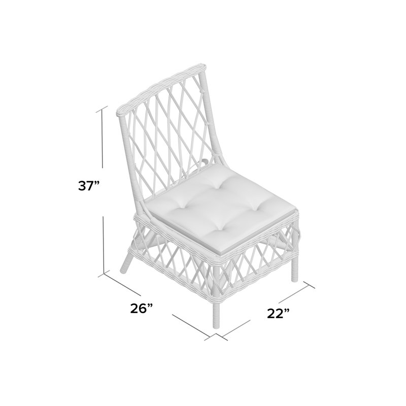 Cross Back Side Chair in Natural Gray