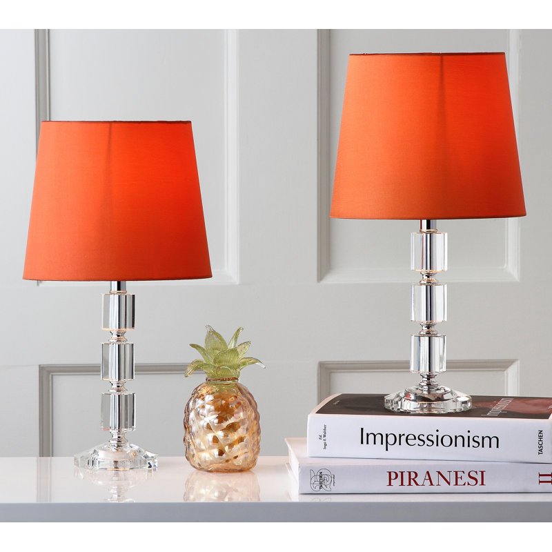 Damore Crystal Table Lamp, Orange