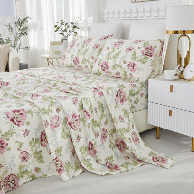 Ensemble de draps pour chambre d'amis 4 pièces 100% coton