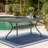 68" Rectangle Cast Aluminium Patio Table With Copper Grace In Shiny Hue