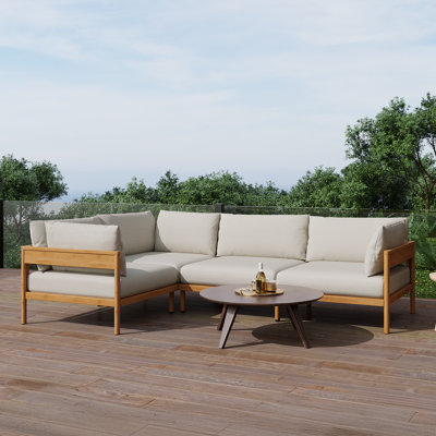 Acanva Vento L-Shaped Aluminium Patio Sofa