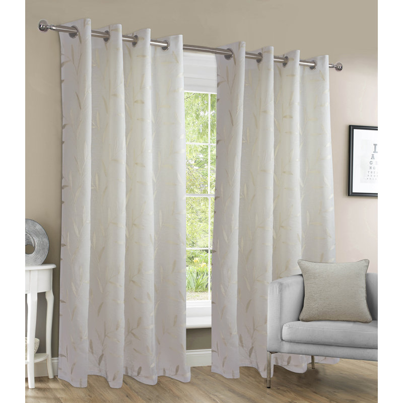 Levron Voile Semi Sheer Curtain Single Panel, 108cm Width x 108cm Drop
