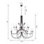 Estelle 48" W 20-Light Metal Candle Style Tiered Chandelier-784005716
