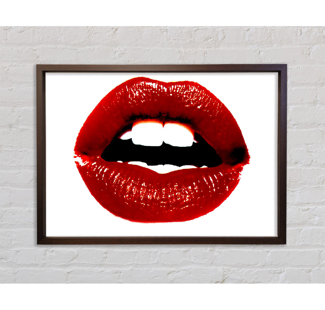 Red Hot Lips - Einzelne Bilderrahmen Kunstdrucke auf Leinwand