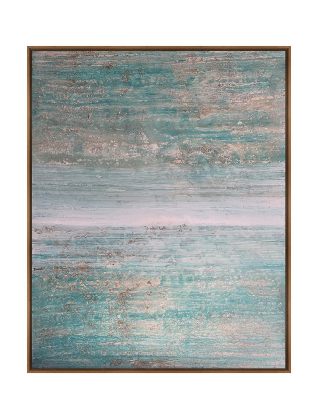 Velora Single Picture Frame Painting on Wood, 130 cm H x 100 cm W, Walnut