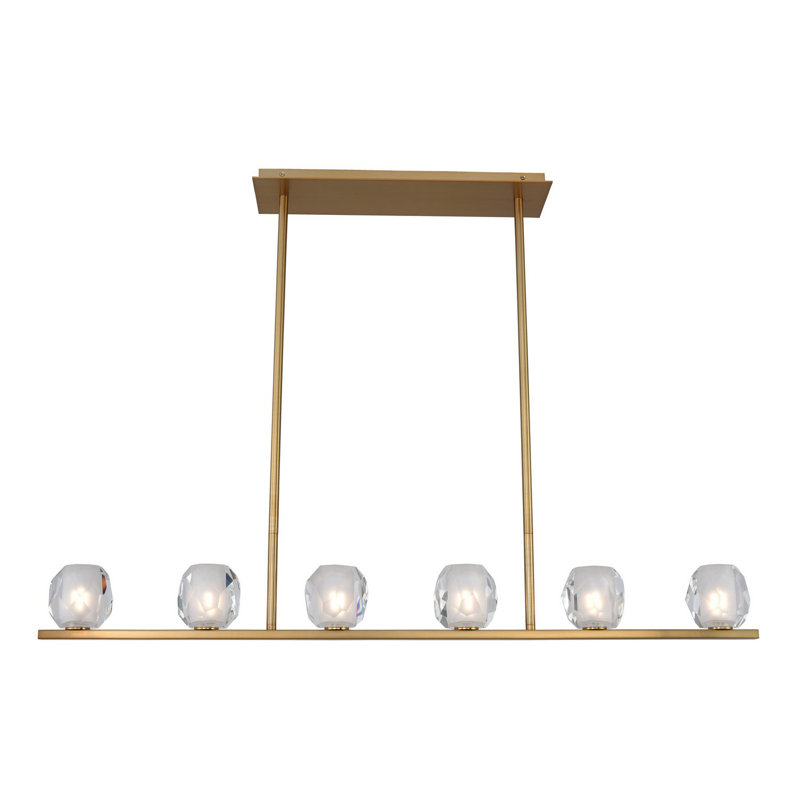 Stella 6 LT Winter Brass Linear Pendant Kalco