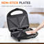 Griller le fromage 2 tranches de 750 W avec plaques triangulaires antiadhésives