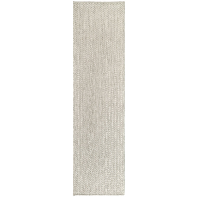 Remmie Black Modern Indoor/Outdoor Rug, Runner 2'2" x 8', Gray
