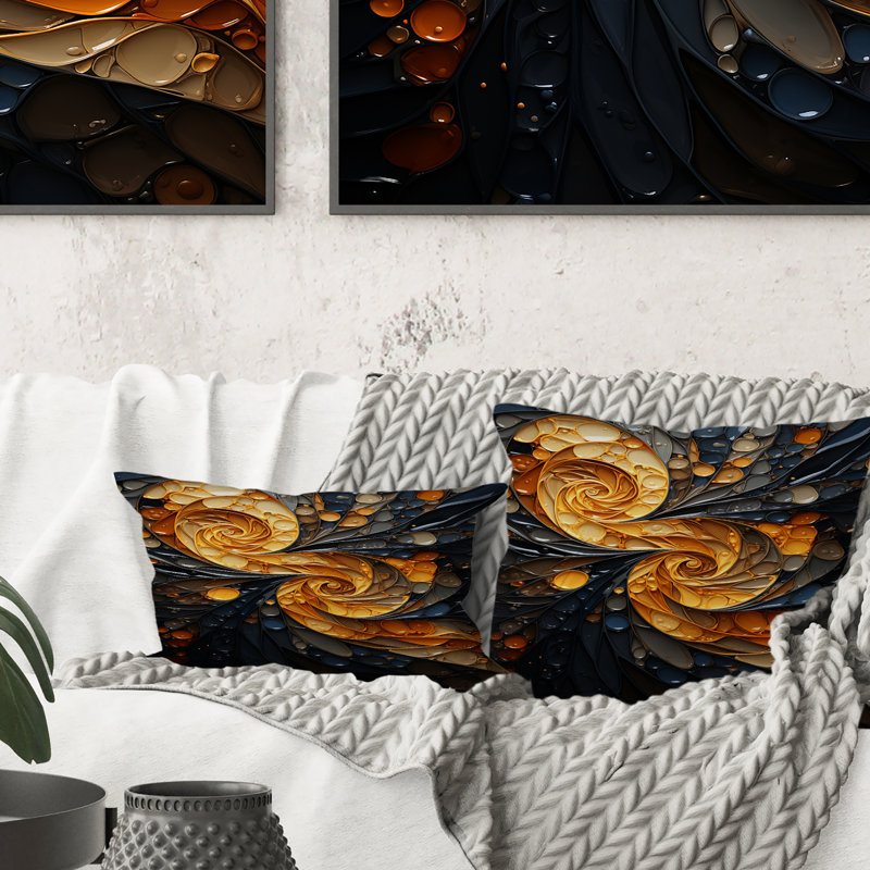 Coussin Spiral Tangle - Abstract Spirals
