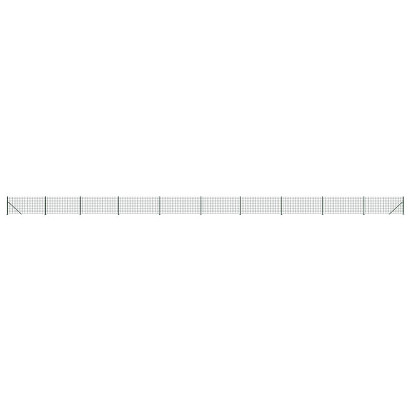 Auriana Metal Wire/Mesh Fence, Green, 100cm H x 2500cm W x 10cm D, 13