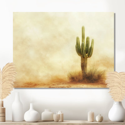 Cactus tempête de sable I - art mural cactus