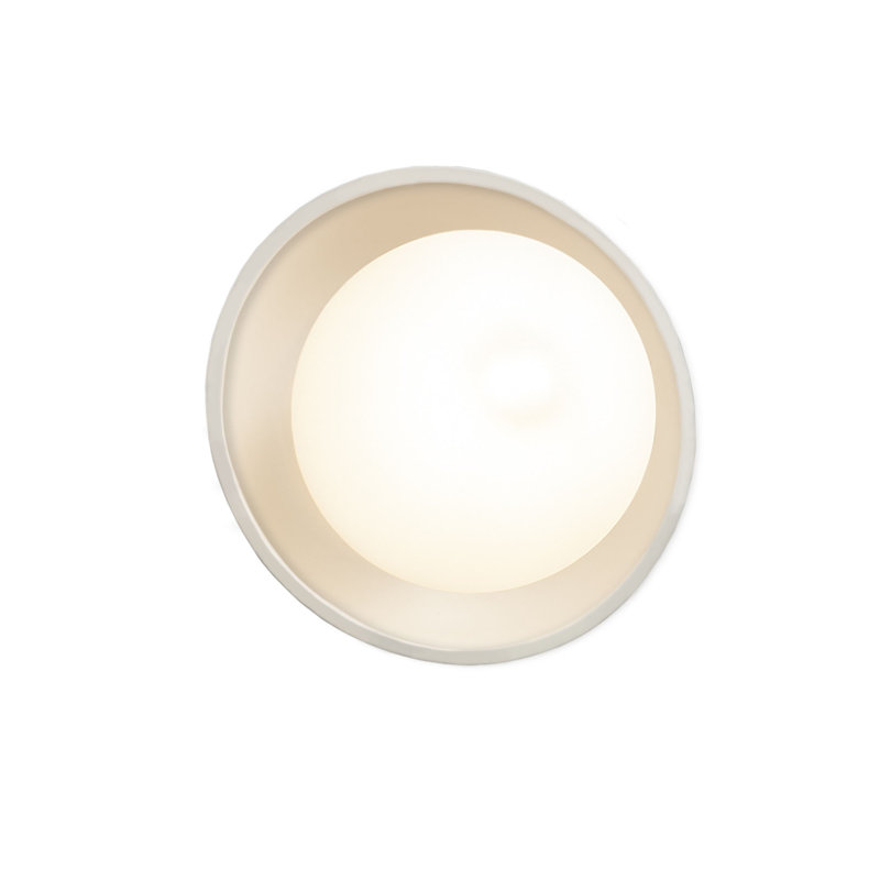 Baleskie Ceramic Flush Mounted Sconce, Matte White