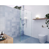 Vela 45 in. x 78 in. Fully Frameless Single Fixed Shower Panel