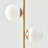 Sphere 65 in. Modern LED Energy-Efficient Floor Lamp in Brass Finish with 2 Glass Globe Shades