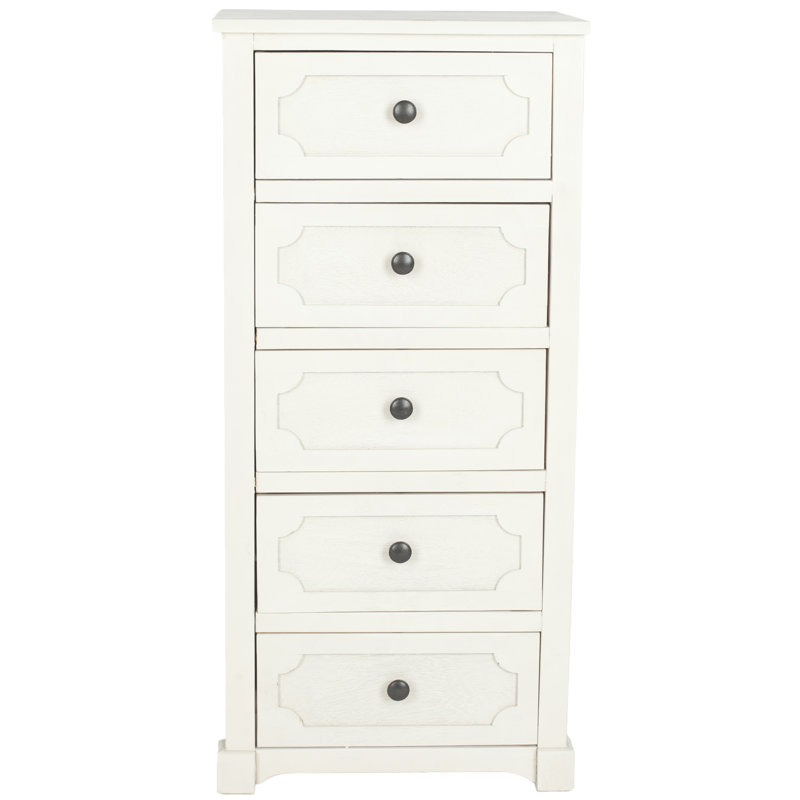 Oldtown 42cm W 5 - Drawer Chest of Drawers, White