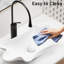 Lavabo vasque de salle de bain en forme de coquille de 24 po x 13 po, céramique à cuisson élevée, facile à nettoyer, assemblage de drain préinstallé de conception américaine, glacis de qualité, sans robinet percé