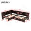 L-Shaped Platform Bed Twin Size With Trundle, Solid Wood Platform Bed With Storage Drawers And Shelves, No Spring Box Needed-121060622